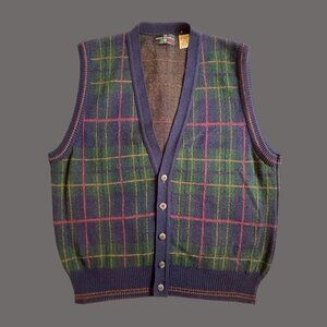 VTG The Italian Sweater Co. Vest Men’s Large -Made in Italy - Wool Blend 80s-90s
